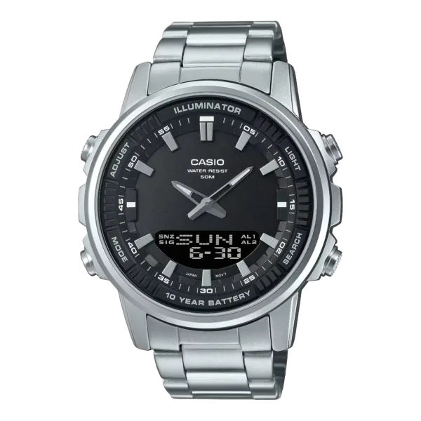 Casio Analoge Digital Mens Stainless Steel,Mens fashion watch