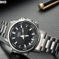 Casio Analoge Digital Mens Stainless Steel,Mens fashion watch