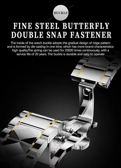 Buy BINBOND Black Watch for Men Luxury Diamond Business Dress ...