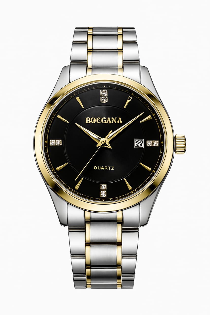 Buy BINBOND Black Watch for Men Luxury Diamond Business Dress ...