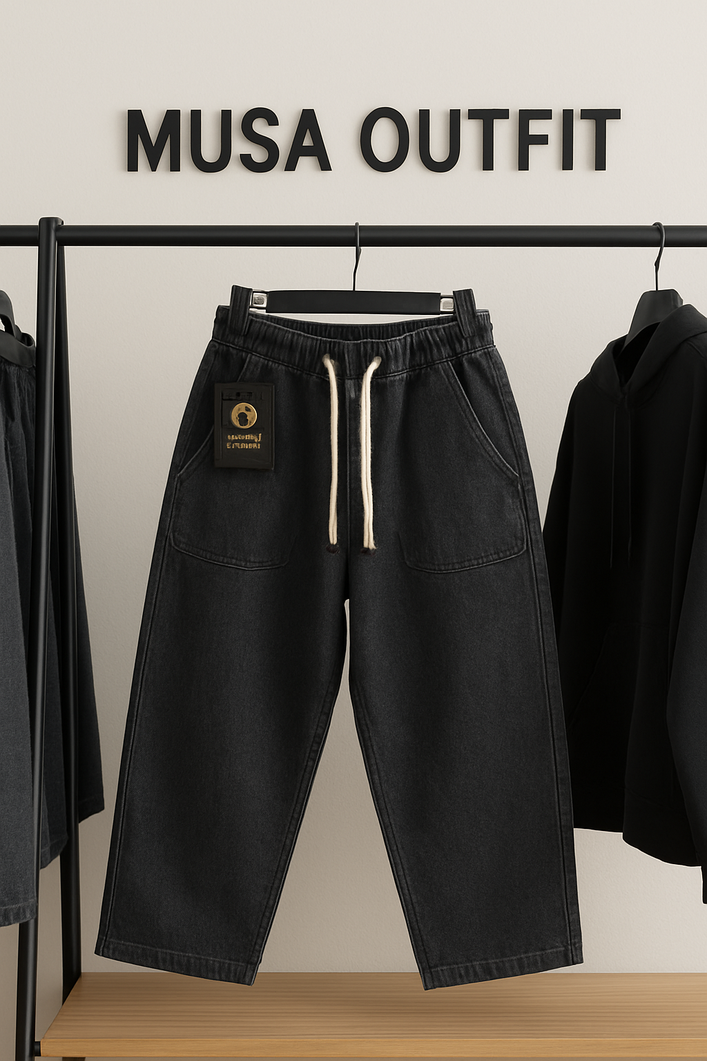 "Men’s Baggy Cargo Jeans – Loose Fit Denim Pants with Pockets | Streetwear Casual Trousers