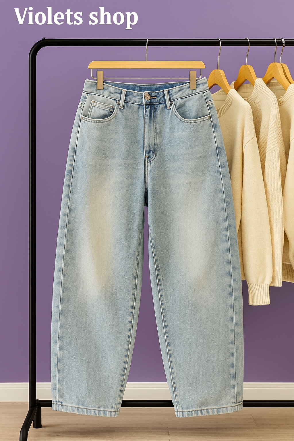 "Men’s Baggy Cargo Jeans – Loose Fit Denim Pants with Pockets | Streetwear Casual Trousers